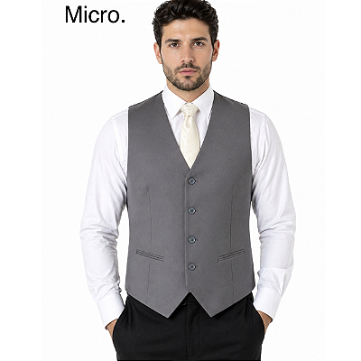 Colete Cinza Pontilhado Slim Fit | Elegância Premium – T&C