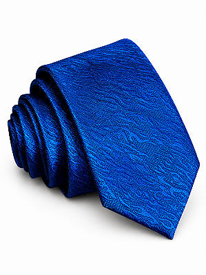 Gravata Azul Royal texturizada