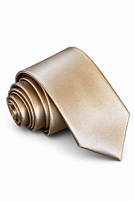 Gravata Masculina Dourado-Queimado Lisa | T&C