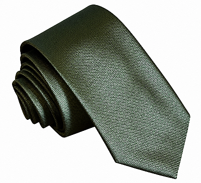 Gravata Masculina Verde-Oliva Texturizada Slim | Ties & Company