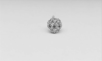 Piercing Bolinha cravejado Tragus - Prata 925