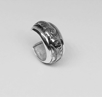 Piercing Argola Fake Trabalhada - Prata 925