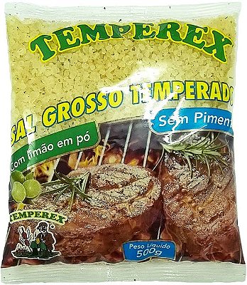 Sal Grosso Temperado c/ Limão s/ Pimenta 500g