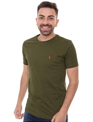 Camiseta Ralph Lauren Basic Custom-Fit Verde Militar