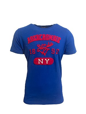 Camiseta Abercrombie Masculina NY 1892 Azul