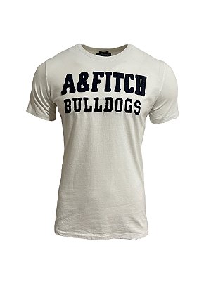 Camiseta Abercrombie Masculina Bulldog Branca