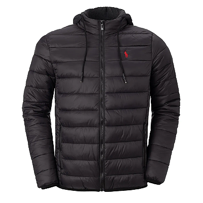 Jaqueta Ralph Lauren Masculina Puffer Red icon Preta