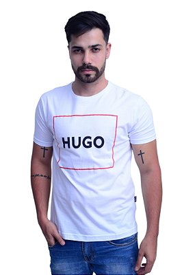 Camiseta Masculina Hugo Boss Slap Branca