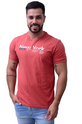 Camiseta Calvin Klein Masculina Underline - Laranja - Masculino