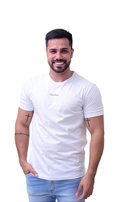 Camiseta Calvin Klein Masculina Sustainable Branca