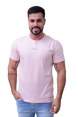 Camiseta Calvin Klein Masculina Sustainable Rosa claro