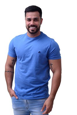 Camiseta Aeropostale Masculina Embroidered Logo A87 Azul