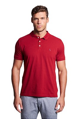 Polo Reserva Masculina Piquet Classica bordô