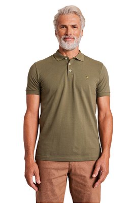 Polo Reserva Masculina Piquet Classica Verde militar