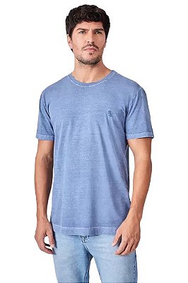 Camiseta Reserva Masculina meia malha stone Azul