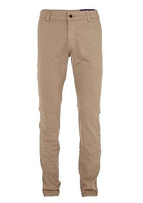 Calça Ralph Lauren Masculina de Sarja Chino Stretch Slim Fit Caqui