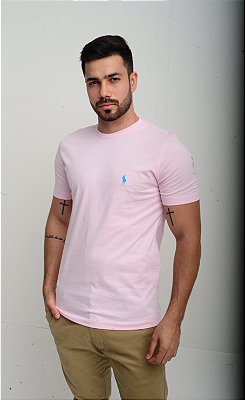 Camiseta Ralph Lauren Basic Custom-Fit Rosa claro
