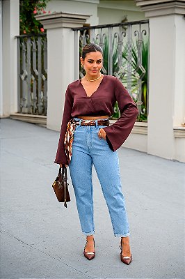 Calça Feminina Mom Jeans Clarinha Godli