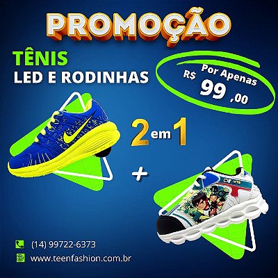 tenis de rodinha com led nike