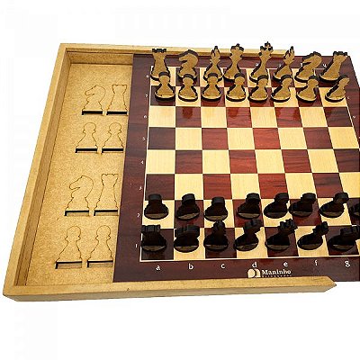 Jogo de Xadrez Magnético 18cm em Plástico Onyx