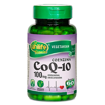Coenzima Q10 - Ubiquinona (100mg) 60 Cápsulas Vegetarianas - Unilife
