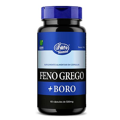 Feno Grego + Boro 60 Cápsulas Unilife