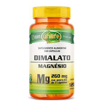 Magnésio Dimalato (800mg) 60 Cápsulas - Unilife