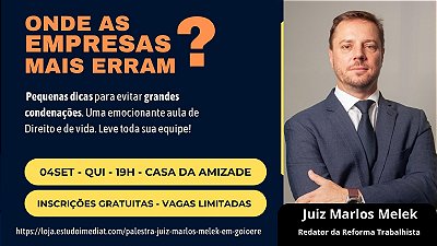 Palestra Juiz Marlos Melek Goioere