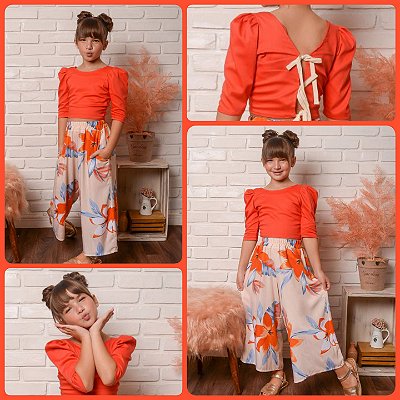 Conjunto Lovely Panta Flores