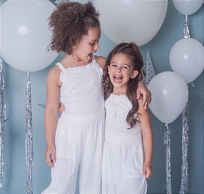 Macacão off white - Coleção Garden