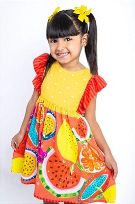 Vestido - Coleção Primavera 2020 - frutas e alegria