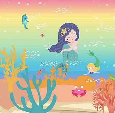 Conjunto  degradê rosa- Coleção Fundo do Mar