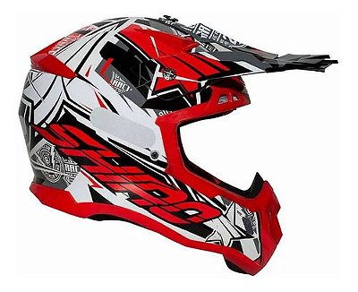 Capacete Shiro Mx-917 Thunder Vermelho