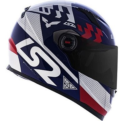 Capacete LS2 FF358 Podium Azul/Branco/Vermelho