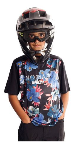Camisa Infantil Feminina Bike Nomad Grom Flower