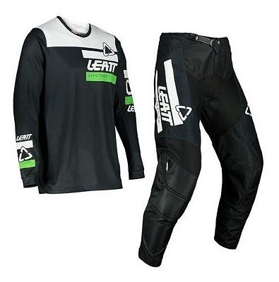Conjunto Motocross Calça + Camisa Leatt Ride Kit 3.5 Black