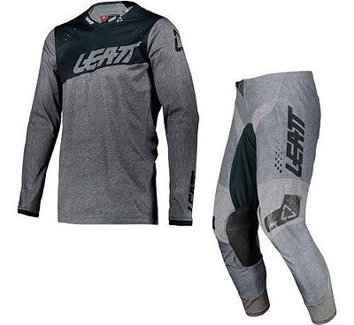Conjunto Para Motocross Camisa + Calça Leatt 4.5 Lite Cinza