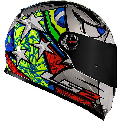 Capacete LS2 FF358 Alex Barros - Prata