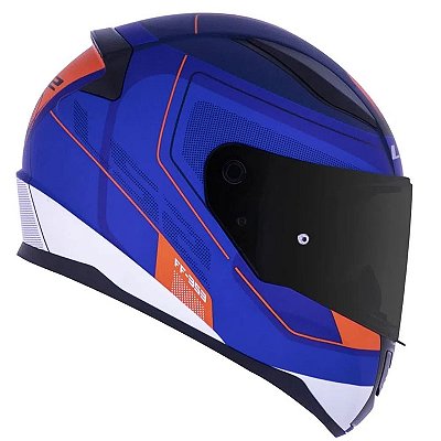 Capacete LS2 FF358 Rapid Slide - Azul/Vermelho Fosco