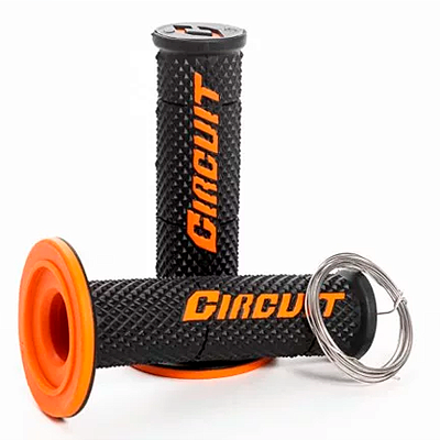 Manopla Circuit V Preto/Laranja