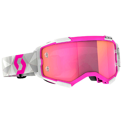 Óculos Scott Fury Jorge Prado 61 Edition Branco/Rosa Pink Chrome Works