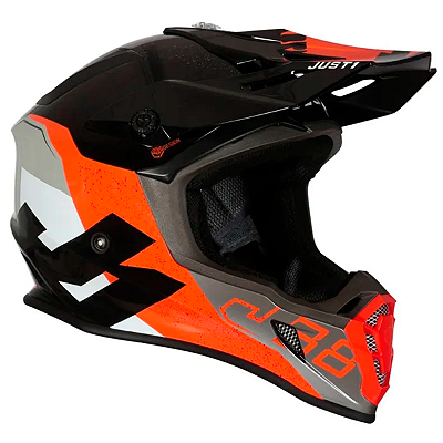 Capacete Just1 J38 Korner Preto/Laranja