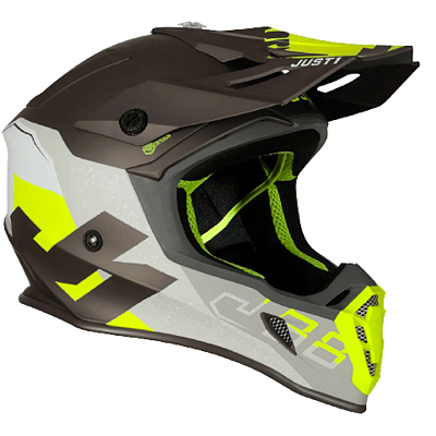 Capacete Just1 J38 Korner Amarelo Fluor/Titanium