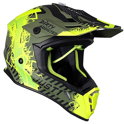 Capacete Just1 J38 Mask Amarelo Fluor/Preto/Verde