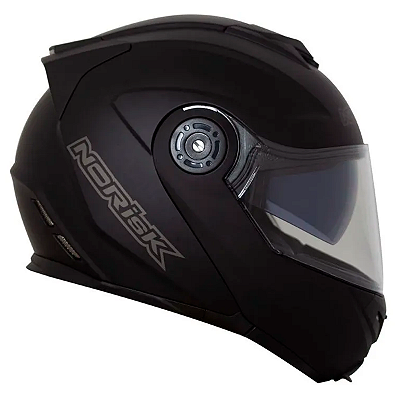 Capacete Norisk Route FF345 Articulado Monocolor Preto Fosco