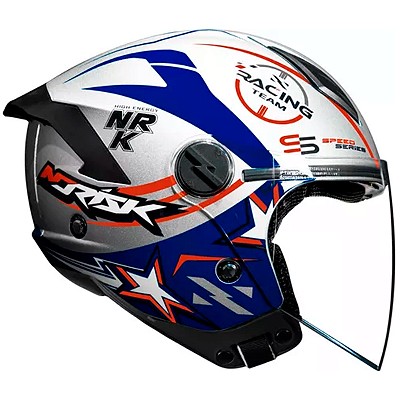 Capacete Norisk Neo Galaxy Prata/Azul