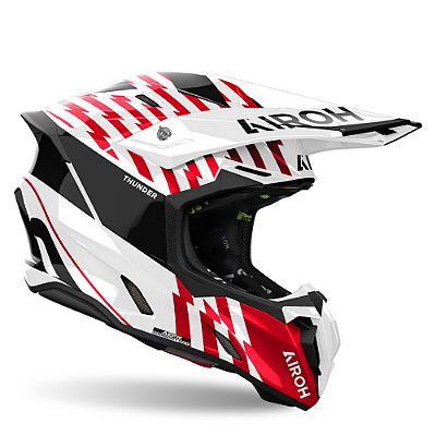 Capacete Airoh Twist 3 Thunder Vermelho brilho