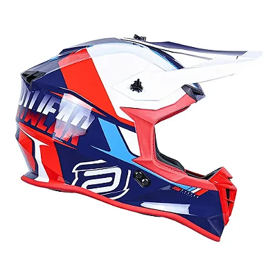 Capacete Asw R3 Evade Azul Vermelho Branco