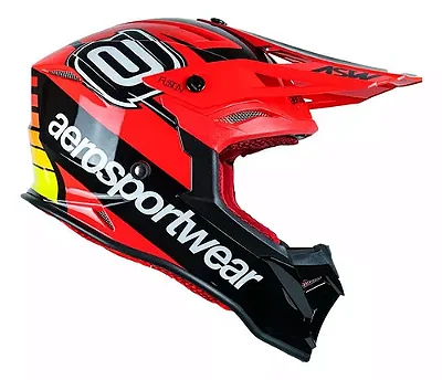 Capacete Asw Fusion 2.0 Relay Vermelho Amarelo