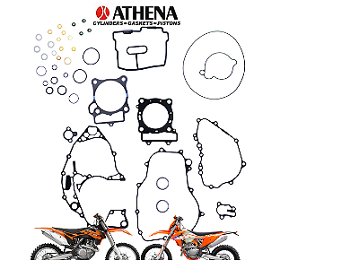 Jogo de Juntas KTM 250 SXF 06/12 EXCF 250 2013 c/ Retentor De Válvula + Borrachas Athena